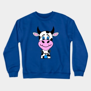 CUTE Blue Eyed Cow Lover Crewneck Sweatshirt